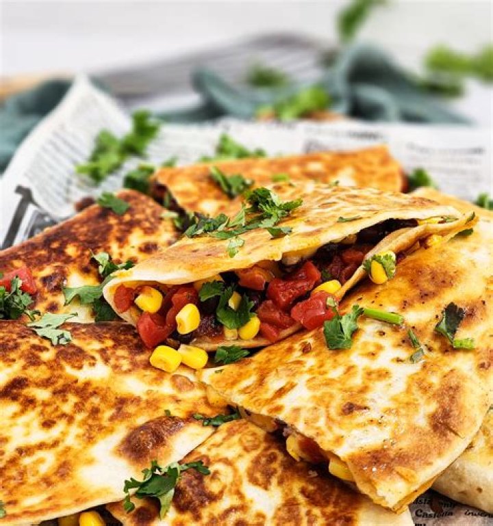 Farmers' market fresh veggie quesadilla