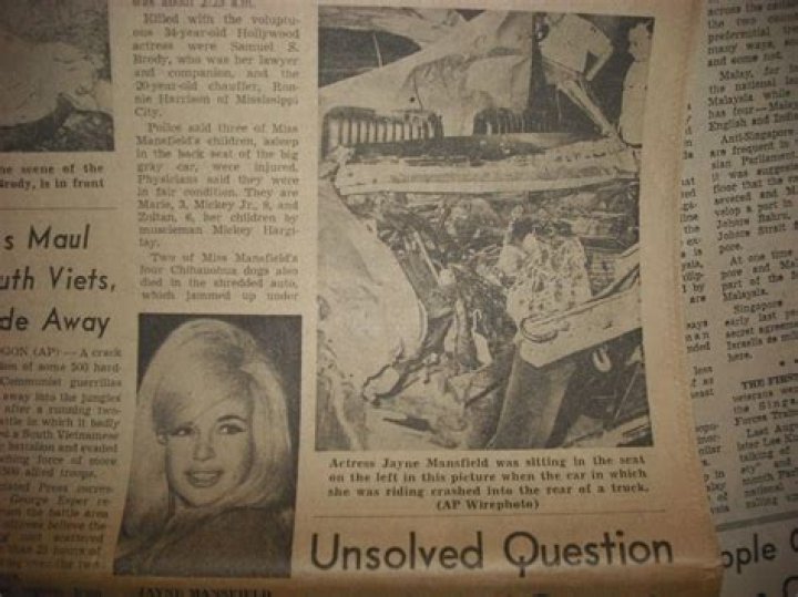 Jayne Mansfield Mort