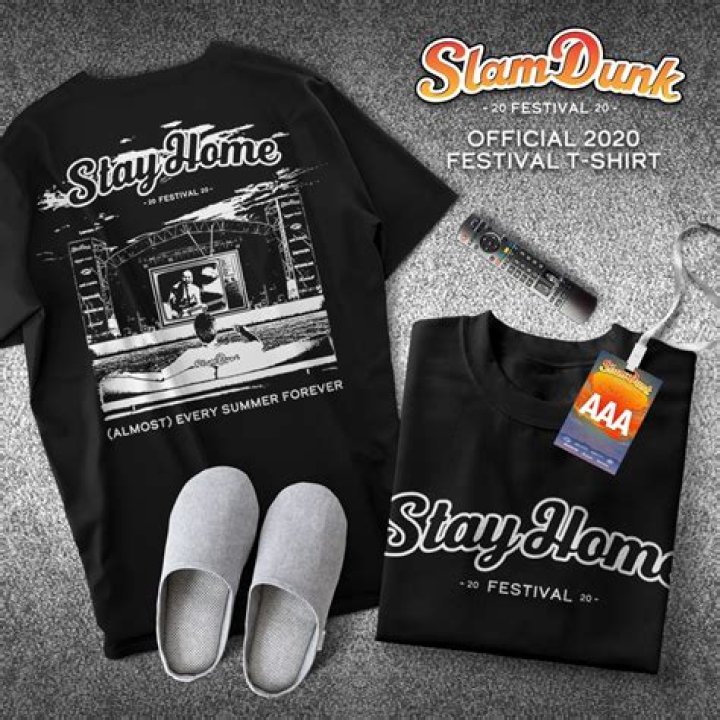 Limited edition 'Stay Home' Slam Dunk Festival t-shirts released