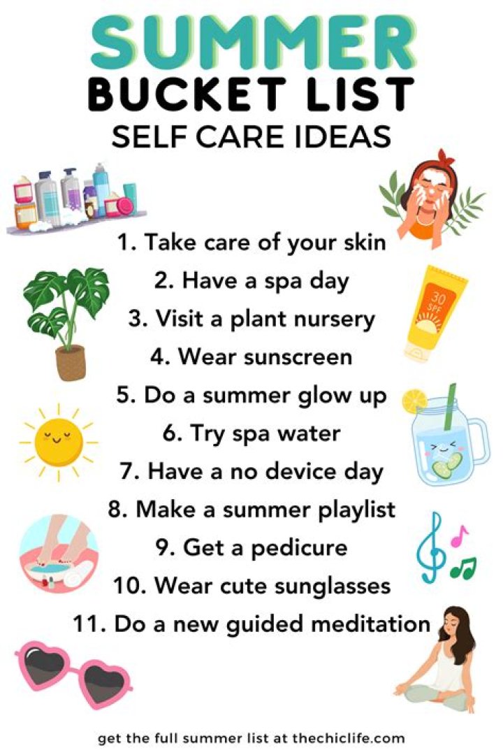 May we present the ultimate summer self-care bucket list